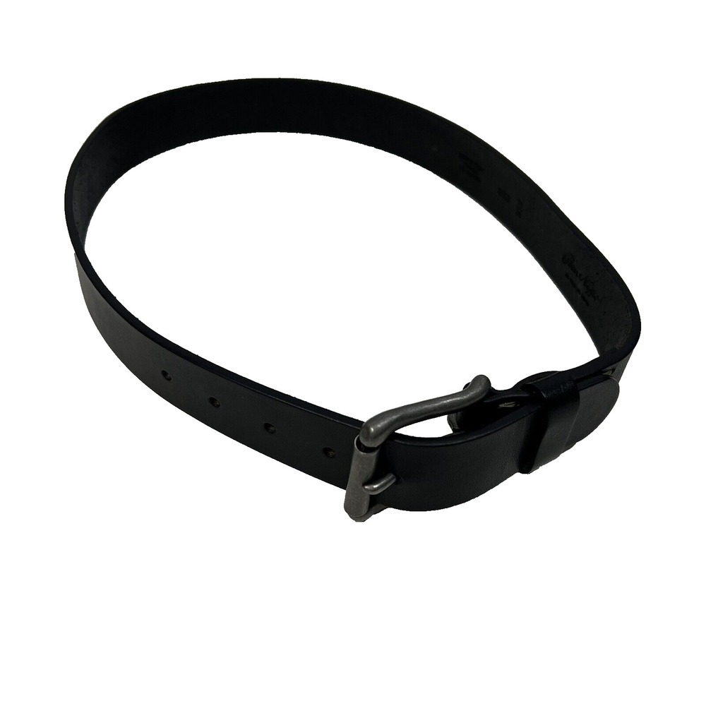 Peter Nappi Black Leather Mens Single Prong Belt Mens Size 30/75